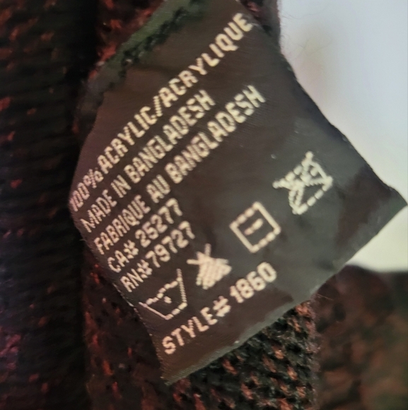 For Him London Men's Sweater Brown and Black long sleeve - Picture 9 of 10